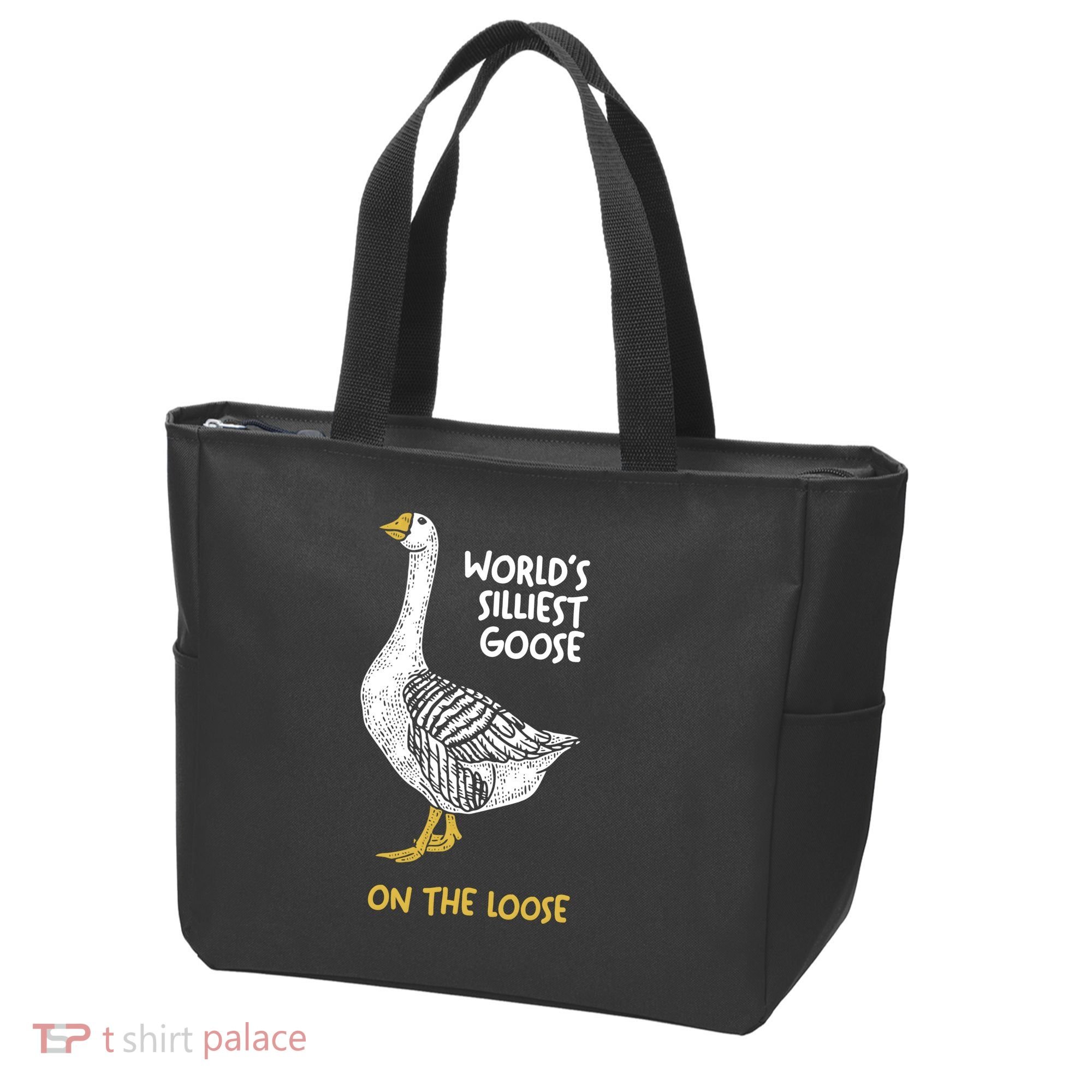 World's Silliest Goose On The Loose Tote Bag