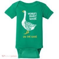World's Silliest Goose On The Loose Baby Bodysuit thumb 0