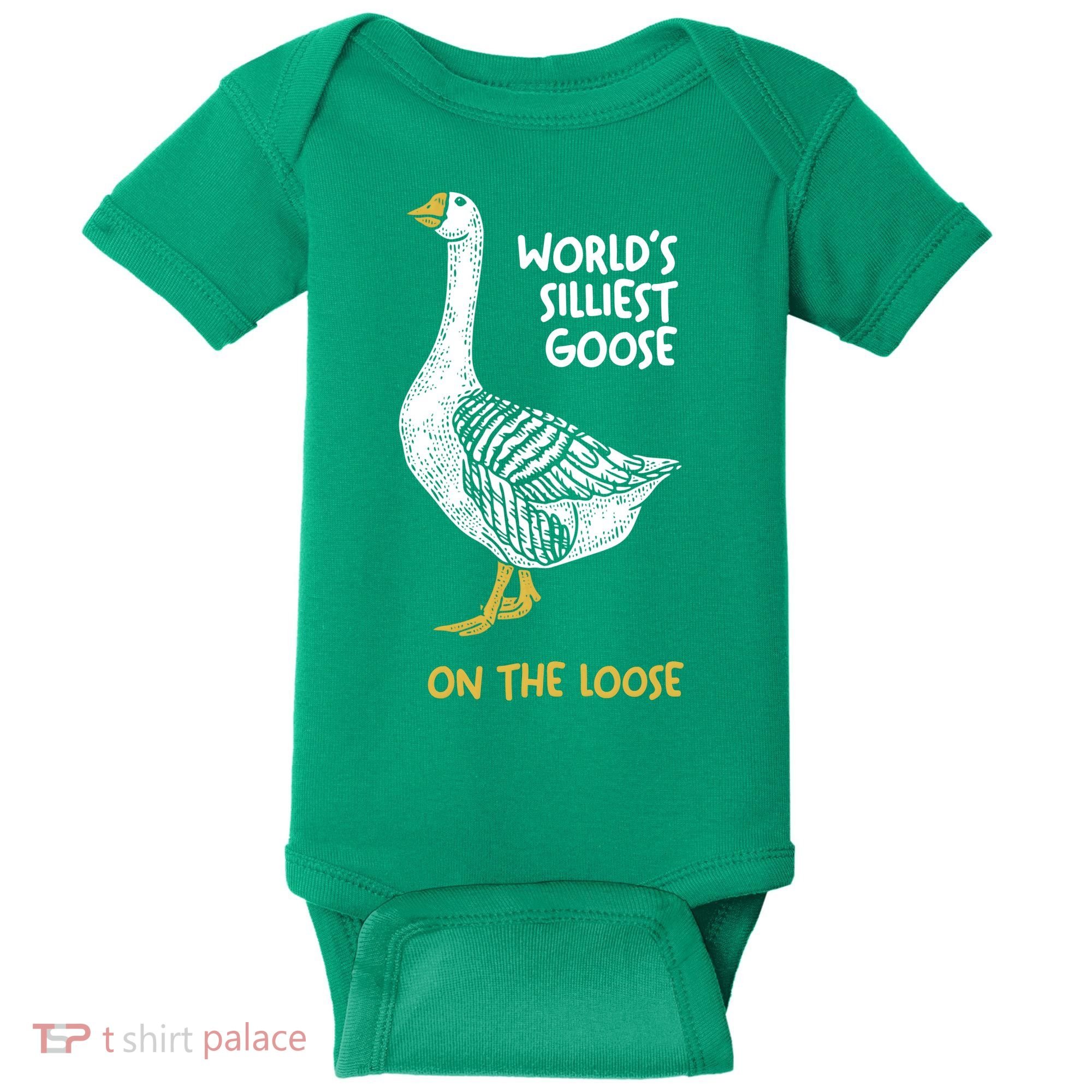 World's Silliest Goose On The Loose Baby Bodysuit