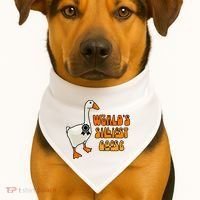 WorldS Silliest Goose USA-Made Doggie Bandana thumb 1