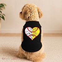 Womens Softball Heart Mom Women Baseball Ideas Doggie Tank thumb 2