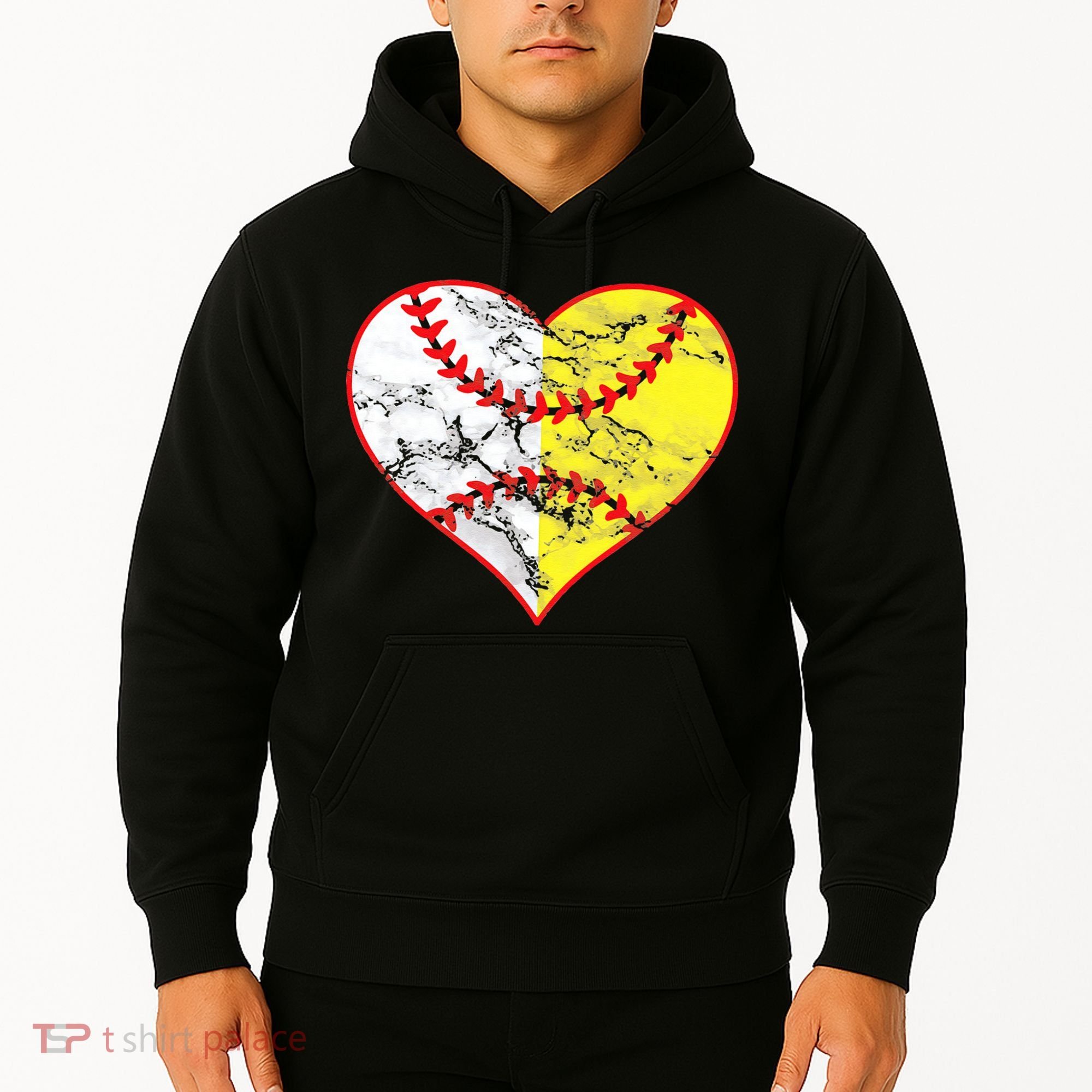 Womens Softball Heart Mom Women Baseball Ideas Hoodie
