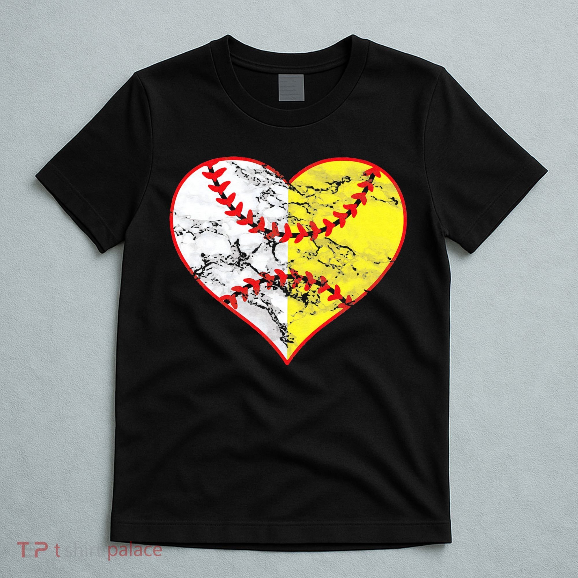 Womens Softball Heart Mom Women Baseball Ideas T-Shirt
