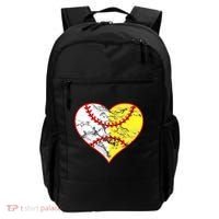 Womens Softball Heart Mom Women Baseball Ideas Backpack thumb 0
