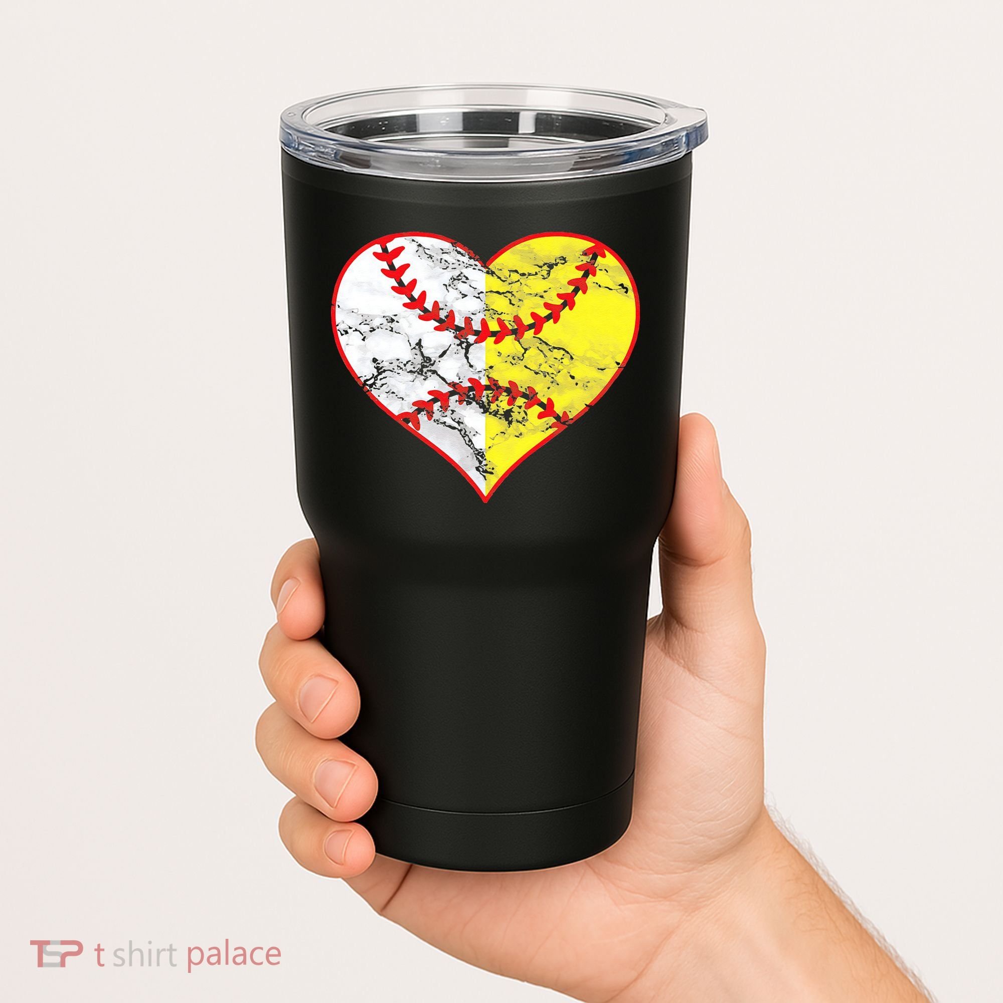 Womens Softball Heart Mom Women Baseball Ideas Tumbler