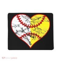 Womens Softball Heart Mom Women Baseball Ideas Mousepad thumb 0