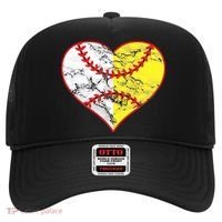 Womens Softball Heart Mom Women Baseball Ideas Hat thumb 0
