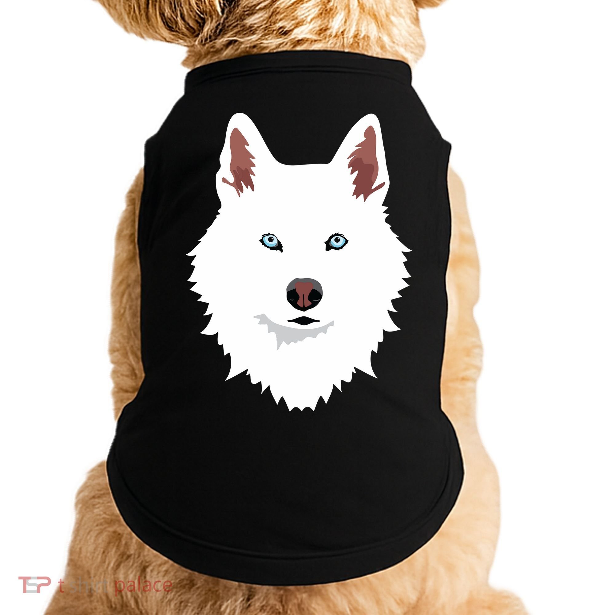 White Siberian Husky Canine White Snow Dog Doggie Tank