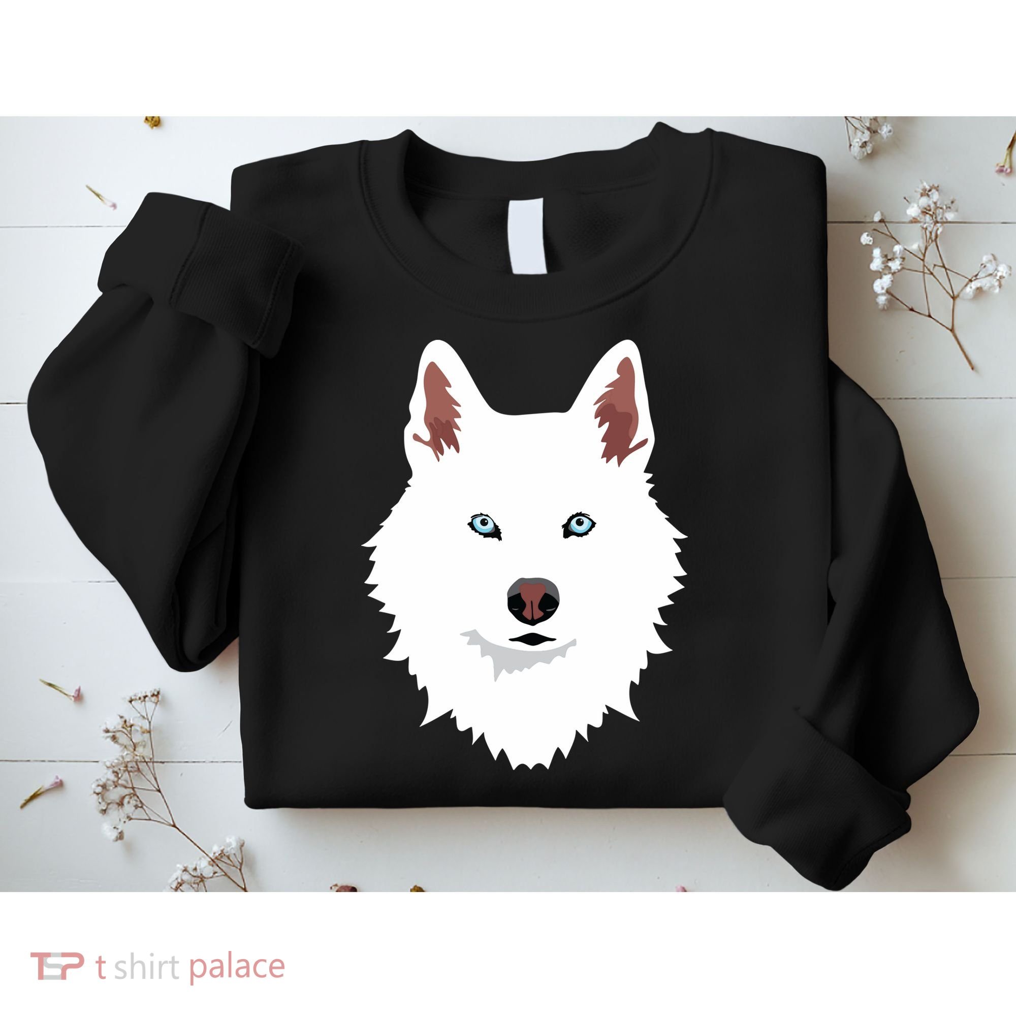 White Siberian Husky Canine White Snow Dog Sweatshirt