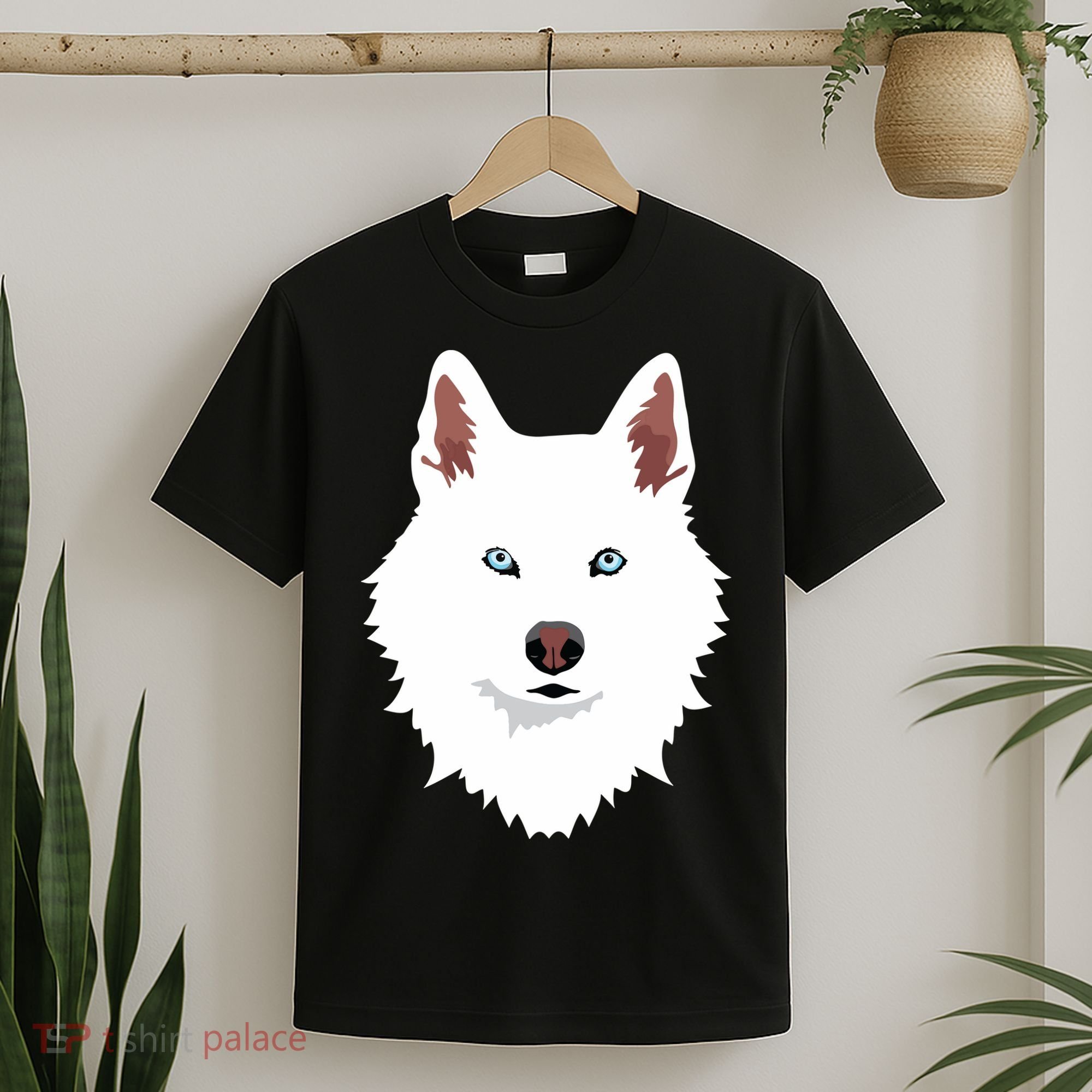 White Siberian Husky Canine White Snow Dog T-Shirt