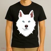 White Siberian Husky Canine White Snow Dog T-Shirt thumb 3