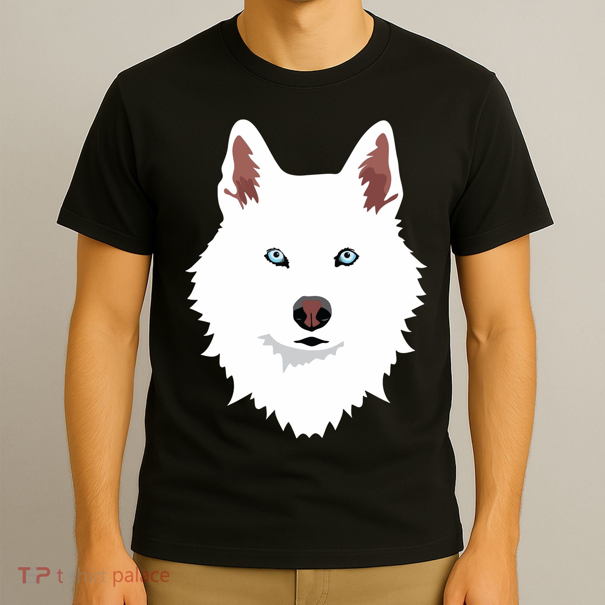White Siberian Husky Canine White Snow Dog T-Shirt