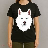 White Siberian Husky Canine White Snow Dog T-Shirt thumb 4