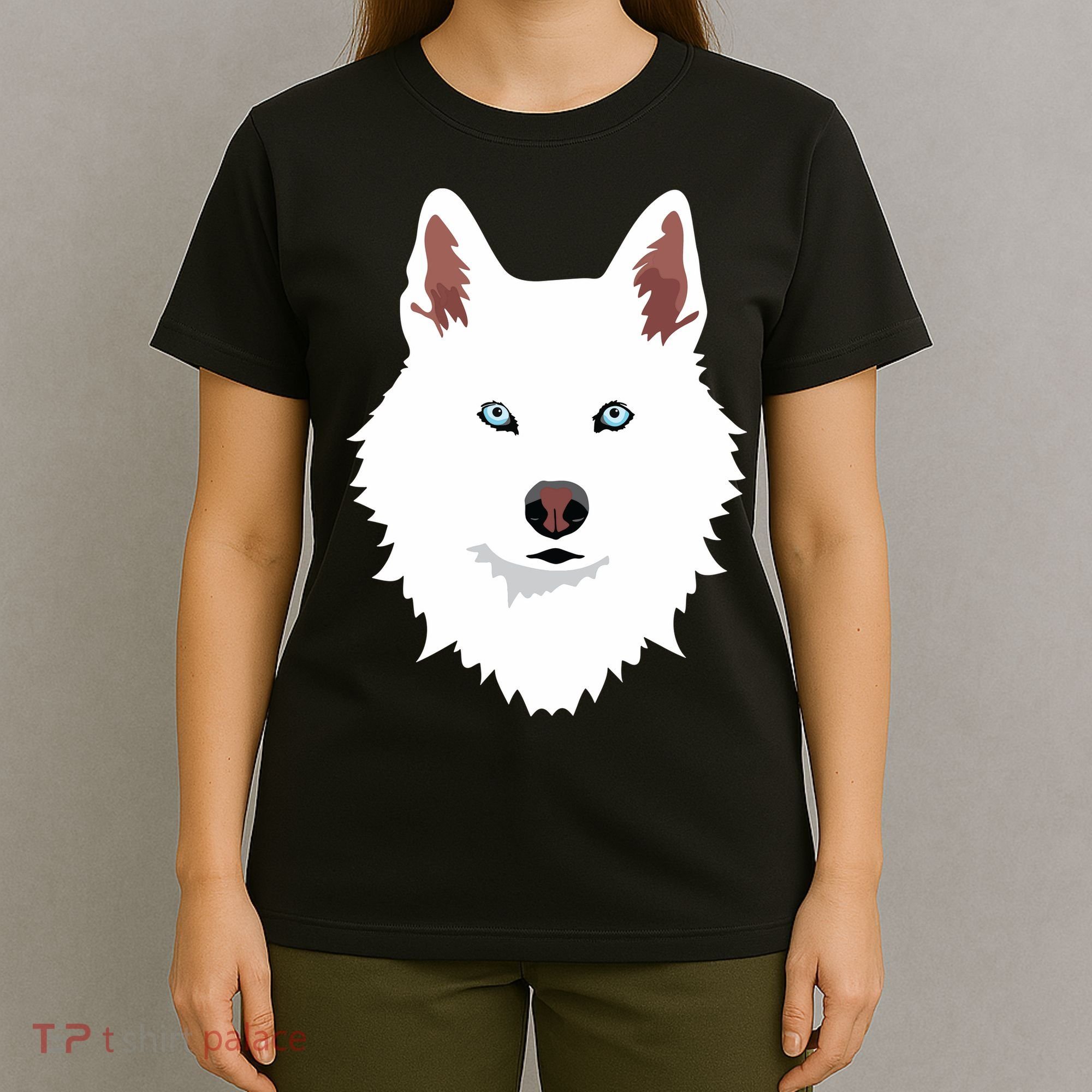 White Siberian Husky Canine White Snow Dog T-Shirt