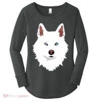 White Siberian Husky Canine White Snow Dog Women's Perfect Tri Tunic Long Sleeve Shirt thumb 0