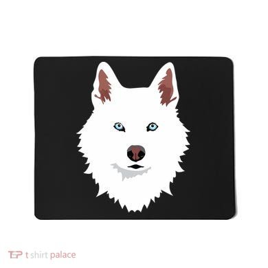 White Siberian Husky Canine White Snow Dog Mousepad