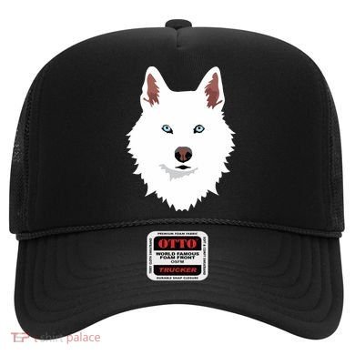 White Siberian Husky Canine White Snow Dog Hat