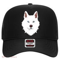 White Siberian Husky Canine White Snow Dog Hat thumb 0