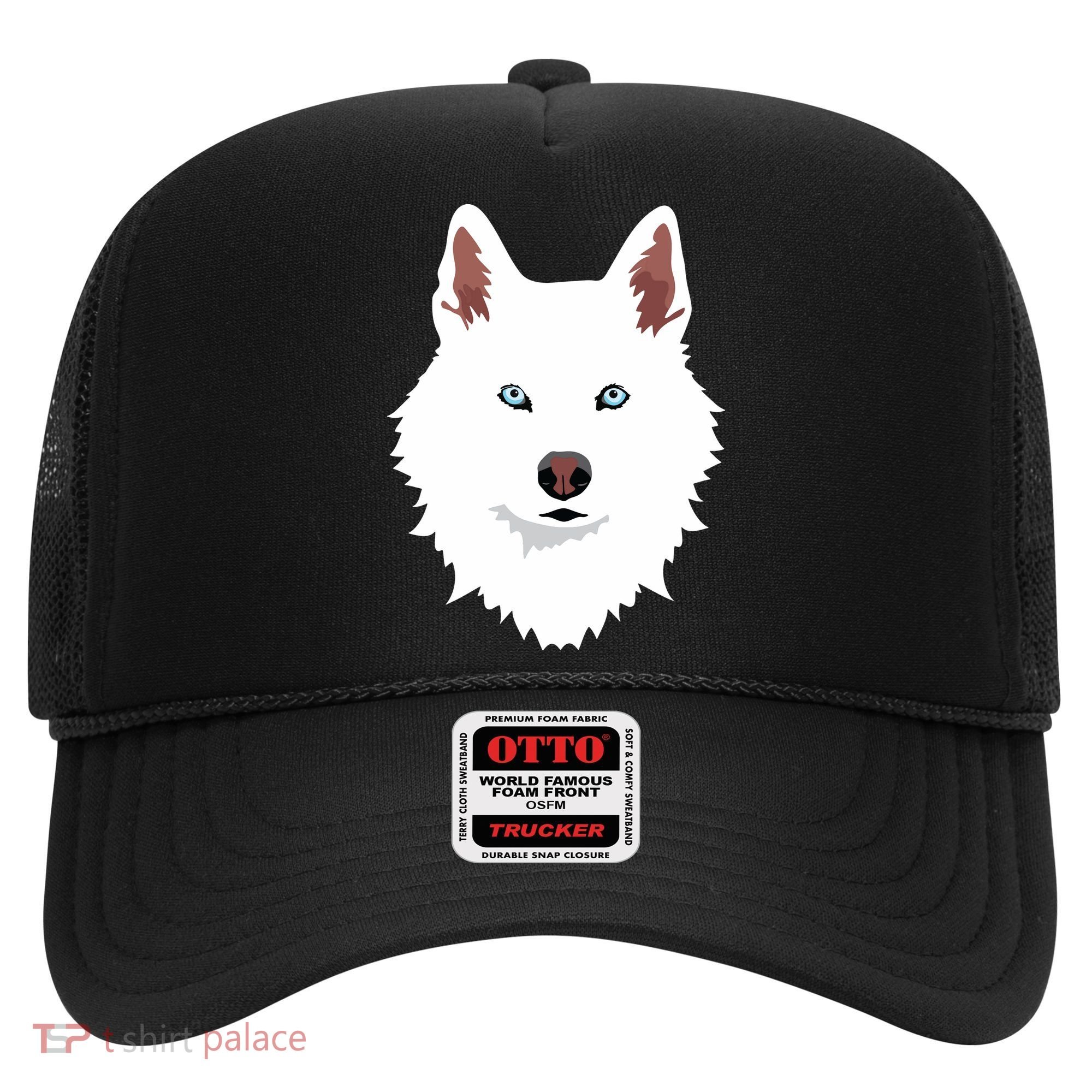 White Siberian Husky Canine White Snow Dog Hat