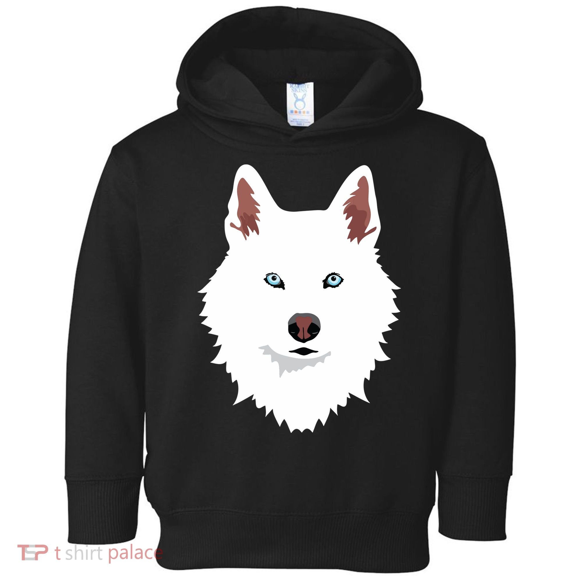 White Siberian Husky Canine White Snow Dog Toddler Hoodie