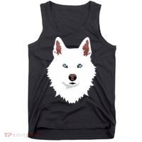 White Siberian Husky Canine White Snow Dog Tank Top thumb 0