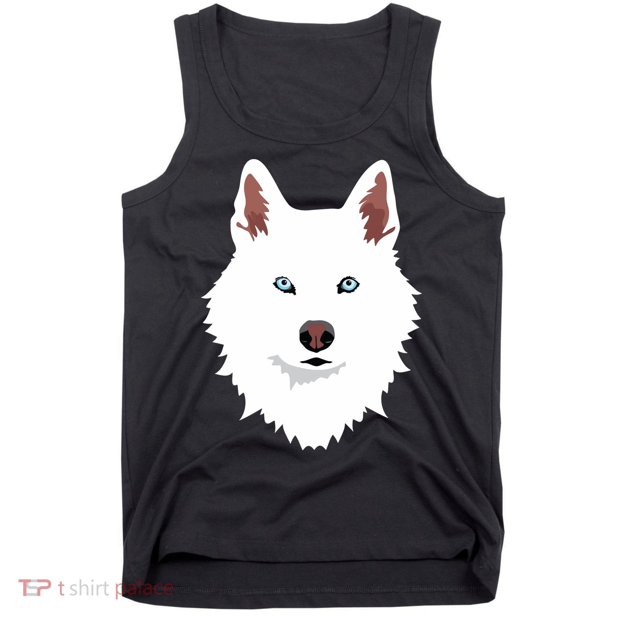 White Siberian Husky Canine White Snow Dog Tank Top