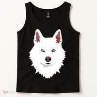 White Siberian Husky Canine White Snow Dog Tank Top thumb 2
