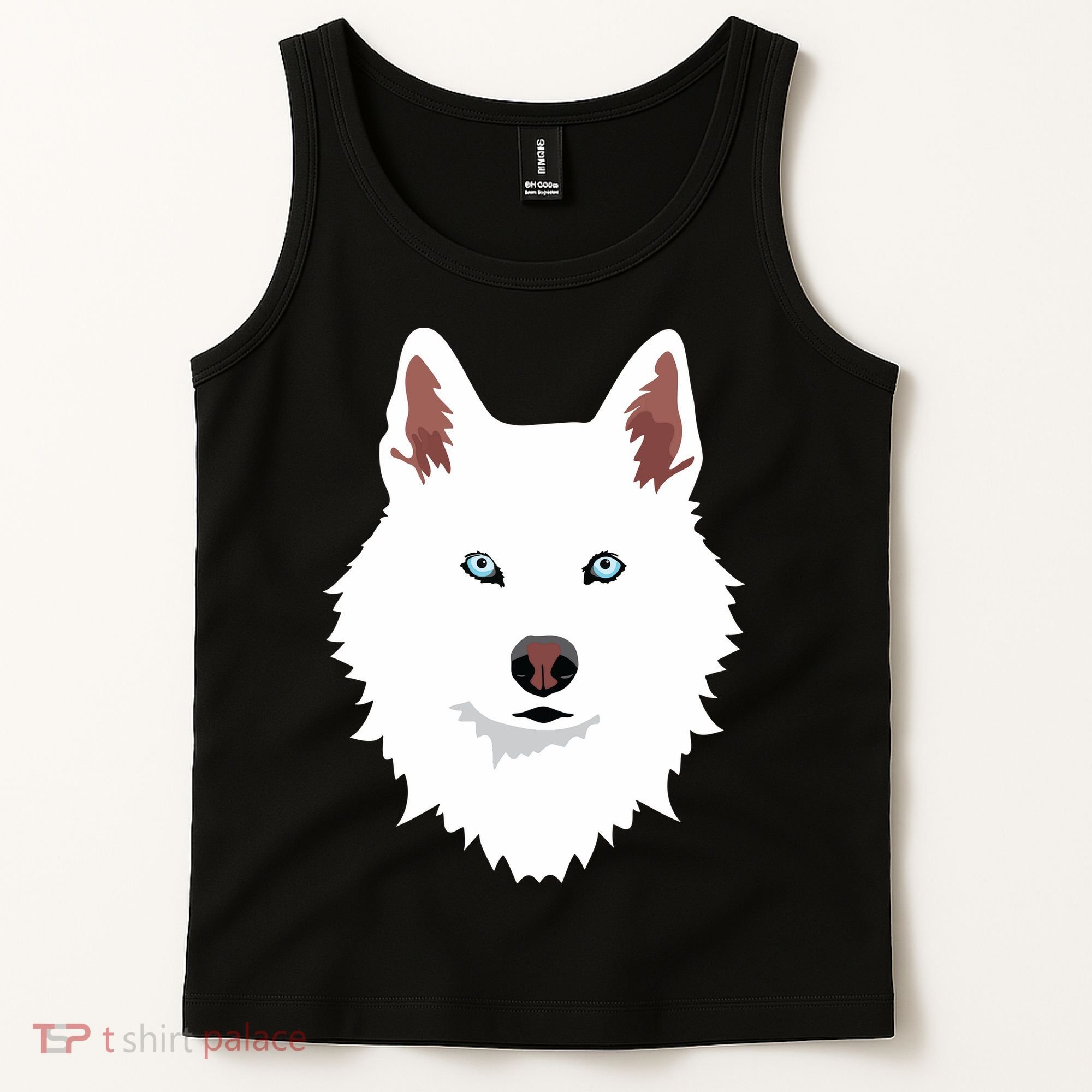 White Siberian Husky Canine White Snow Dog Tank Top
