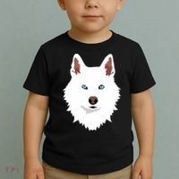 White Siberian Husky Canine White Snow Dog Toddler T-Shirt thumb 2