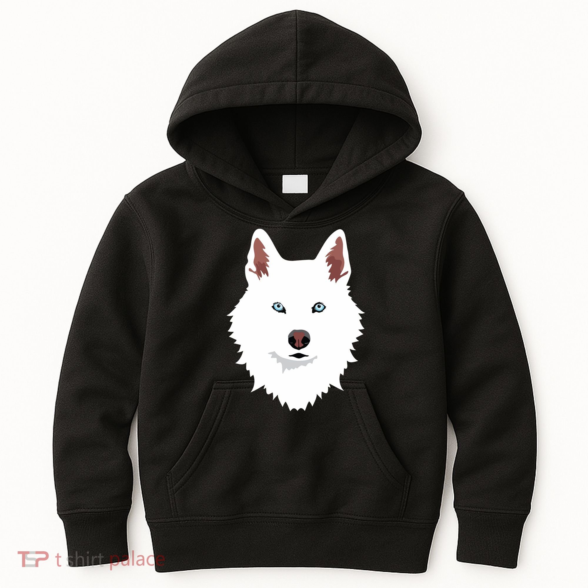 White Siberian Husky Canine White Snow Dog Kids Hoodie