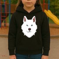 White Siberian Husky Canine White Snow Dog Kids Hoodie thumb 3