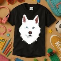 White Siberian Husky Canine White Snow Dog Kids T-Shirt thumb 3