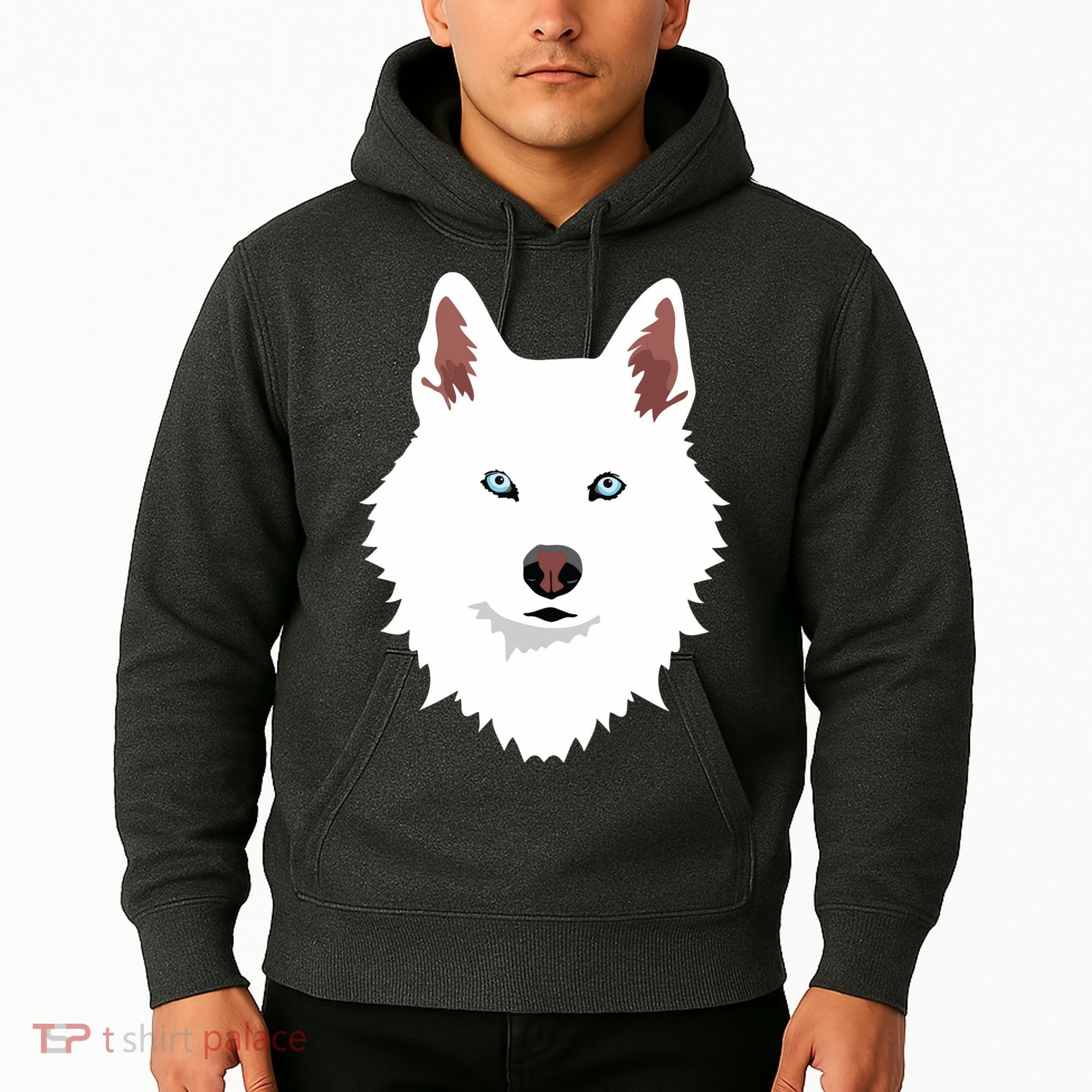 White Siberian Husky Canine White Snow Dog Hoodie