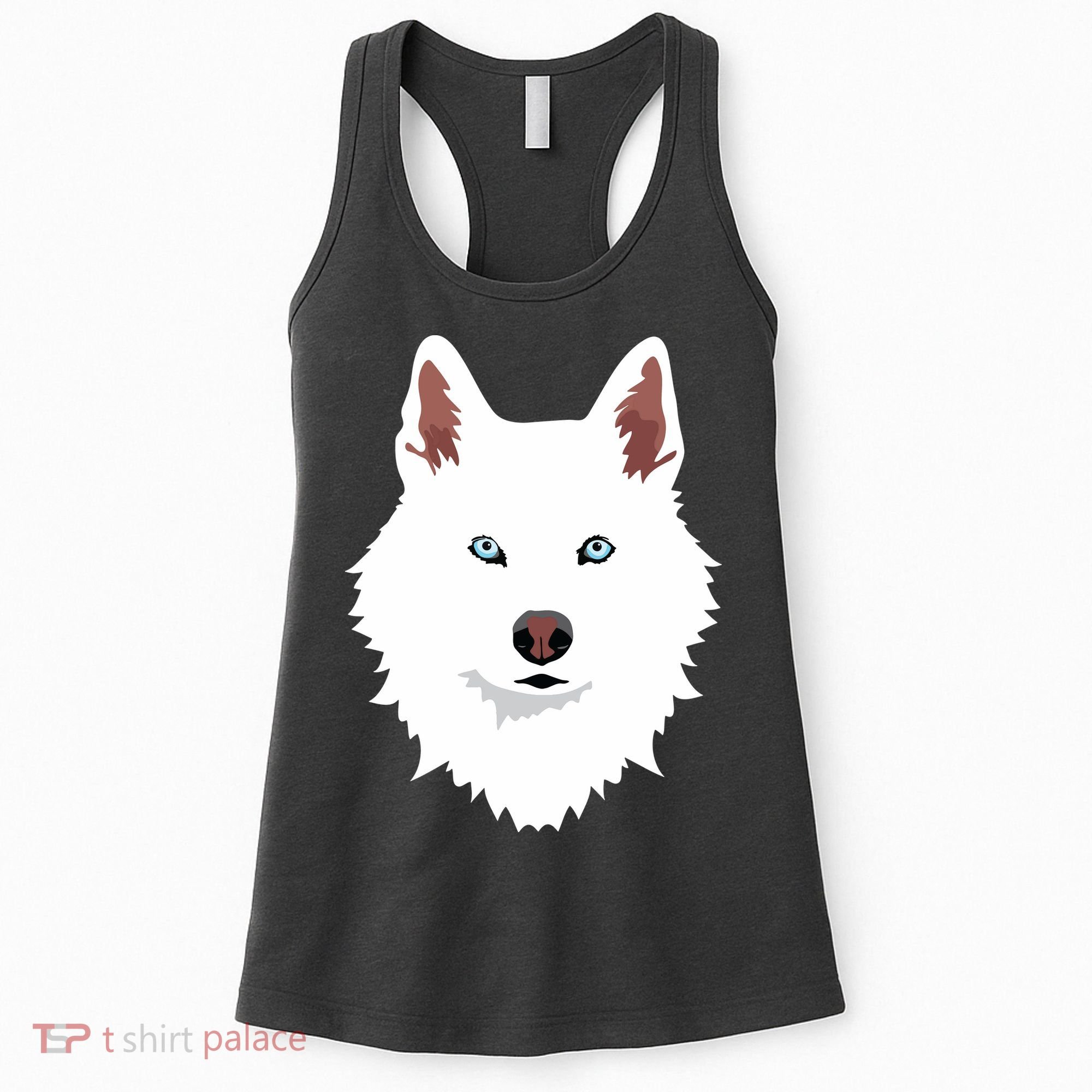 White Siberian Husky Canine White Snow Dog Women's Tank Top