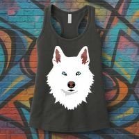 White Siberian Husky Canine White Snow Dog Women's Tank Top thumb 3