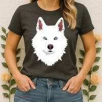 White Siberian Husky Canine White Snow Dog Women's T-Shirt thumb 2