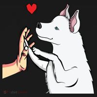 White Siberian Husky Love Dogs Female Ladies T-Shirt thumb 7