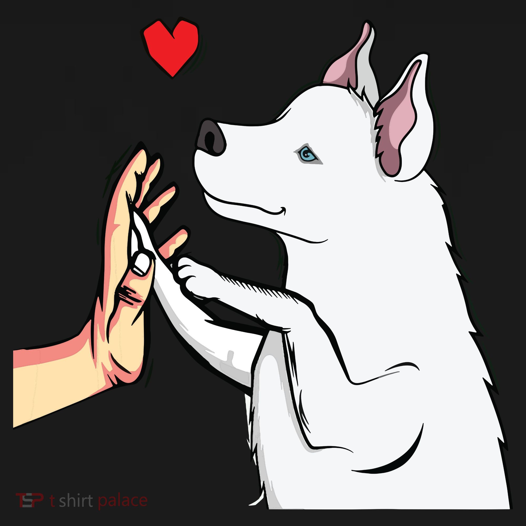 White Siberian Husky Love Dogs Female Ladies Women's Tank Top