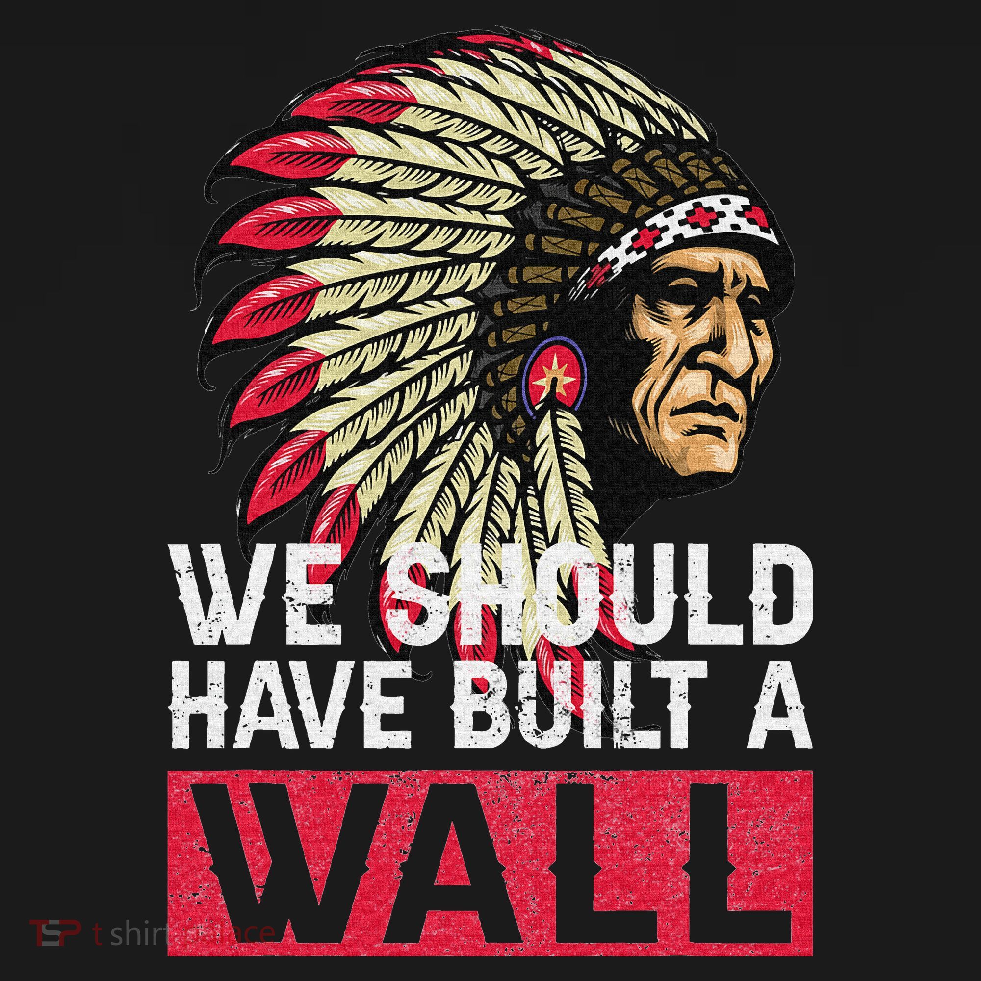 We Should Have Build A Wall Native American USA-Made Doggie Bandana