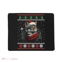 Wolf Santa Hat Ugly Christmas Cute Gift Mousepad thumb 0