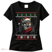 Wolf Santa Hat Ugly Christmas Cute Gift Women's T-Shirt thumb 0