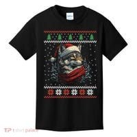 Wolf Santa Hat Ugly Christmas Cute Gift Kids T-Shirt thumb 0