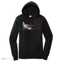 Water Skiing Heartbeat Funny Water Ski Skiing Waterski Gift Women's Hoodie thumb 0