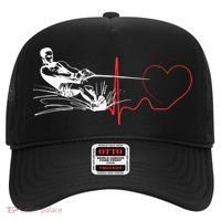 Water Skiing Heartbeat Funny Water Ski Skiing Waterski Gift Hat thumb 0