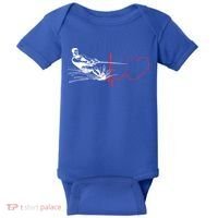 Water Skiing Heartbeat Funny Water Ski Skiing Waterski Gift Baby Bodysuit thumb 0