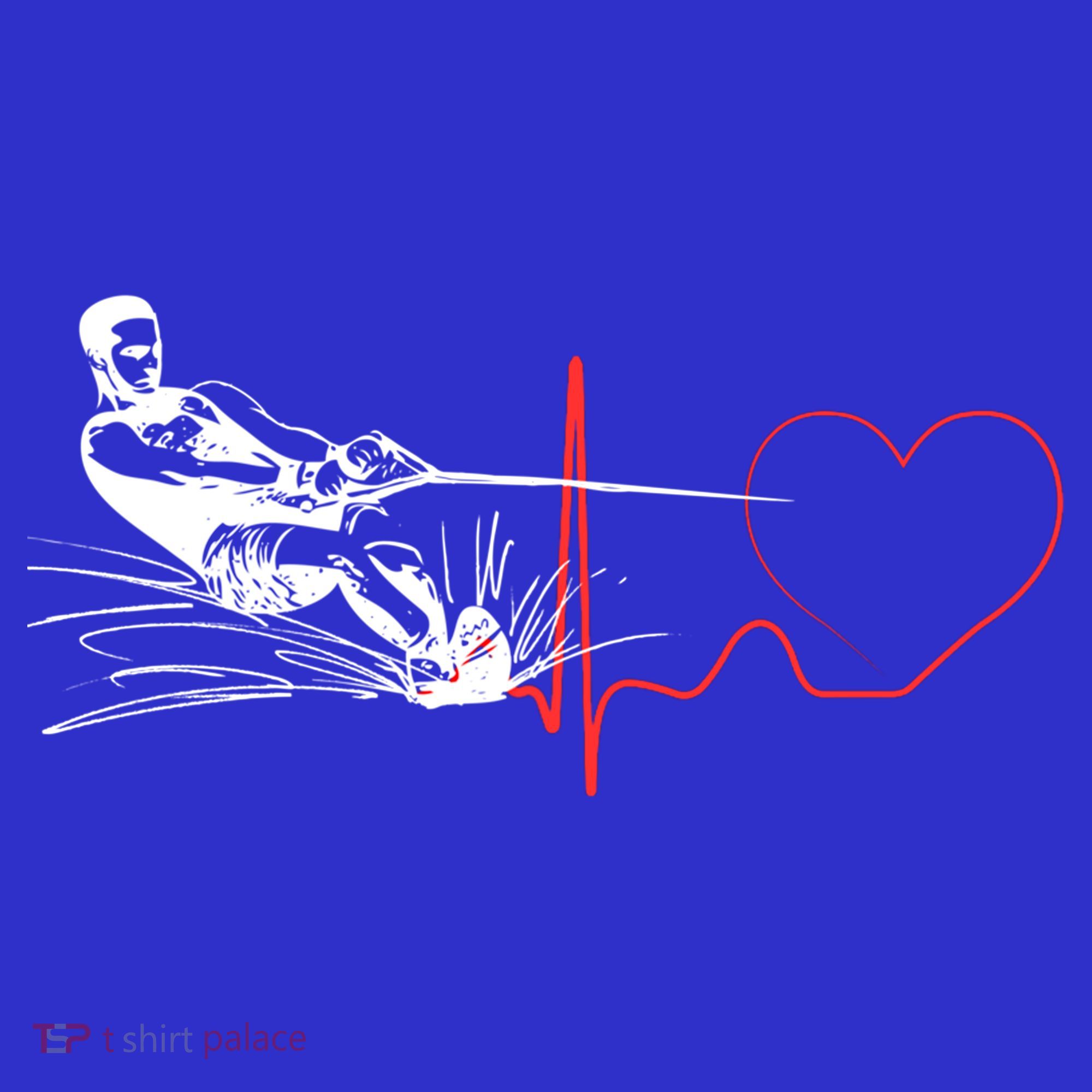 Water Skiing Heartbeat Funny Water Ski Skiing Waterski Gift Baby Bodysuit