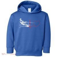 Water Skiing Heartbeat Funny Water Ski Skiing Waterski Gift Toddler Hoodie thumb 0