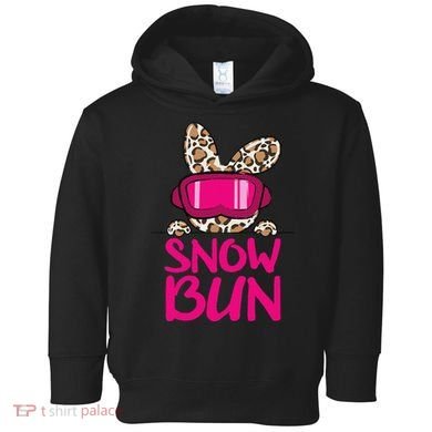 Winter Slope Hopper Ski Adventure Leopard Toddler Hoodie