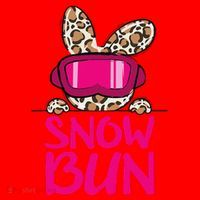 Winter Slope Hopper Ski Adventure Leopard Santa Hat thumb 1