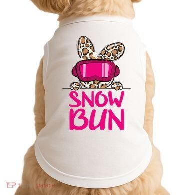 Winter Slope Hopper Ski Adventure Leopard Doggie Tank